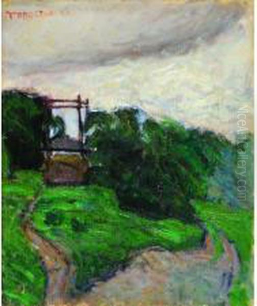 Szenaszarito Oil Painting by Oswald Toroczkay