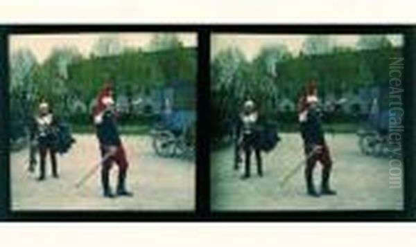 Scene De La Vie Militaire (ambulance), 1914-1918 Oil Painting by Jean Baptiste Tournassoud