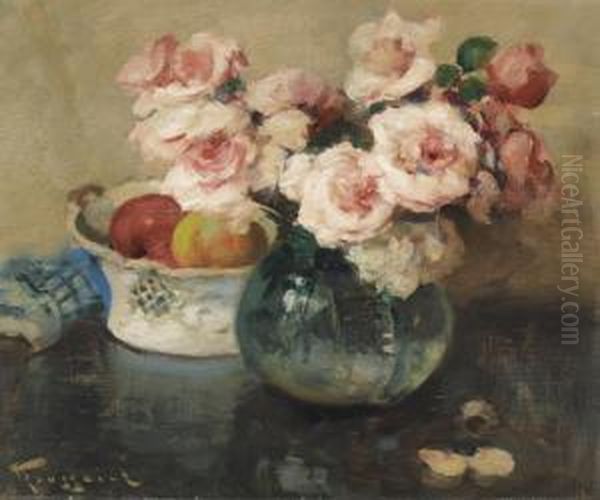 Still Life With Fruit Oil Painting by Fernand Toussaint