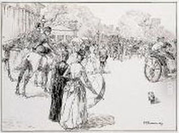 Signed L.r.: F H Townsend 1887 Oil Painting by Frederick Henry Townsend