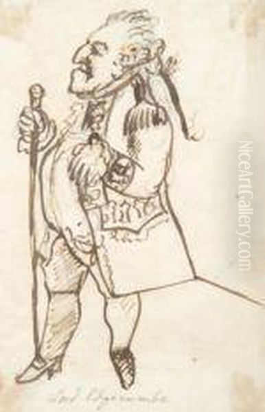 Lord Edgecumbe Oil Painting by George 1st Marquess Townshend