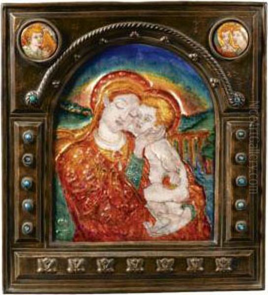 Motherhood; Boy Playing A Lute; Choristers Singing Oil Painting by Phoebe Ann Traquair