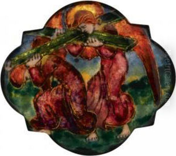 The Helper Oil Painting by Phoebe Ann Traquair