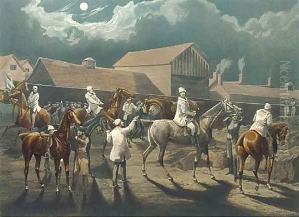 The first steeple chase on record (Siltzer 63) by J. Harris Oil Painting by Henry Thomas Alken
