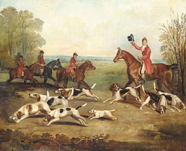 A catch of the scent Oil Painting by Henry Thomas Alken
