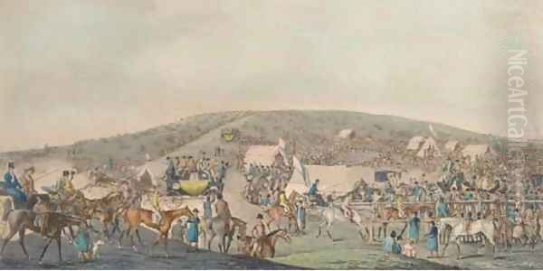 Epsom races Oil Painting by Henry Thomas Alken