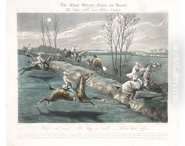 The large field near Biles's Corner Oil Painting by Henry Thomas Alken