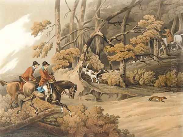 Fox hunting Throwing off Oil Painting by Henry Thomas Alken
