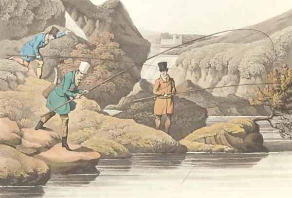 Pike fishing Oil Painting by Henry Thomas Alken