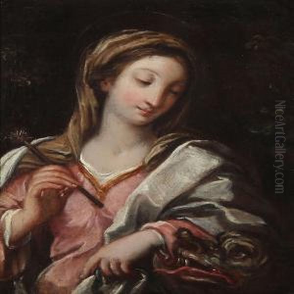 Saint Margaret And The Dragon Oil Painting by Francesco Trevisani