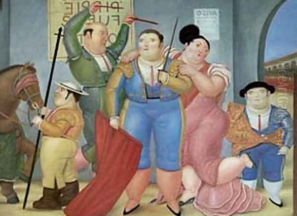 La Corrida 2 Oil Painting by Fernando Botero