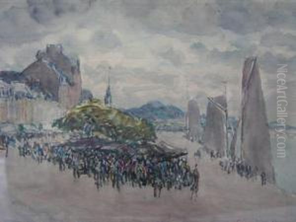 Le Port Breton Oil Painting by Fernand Fortune Truffaut