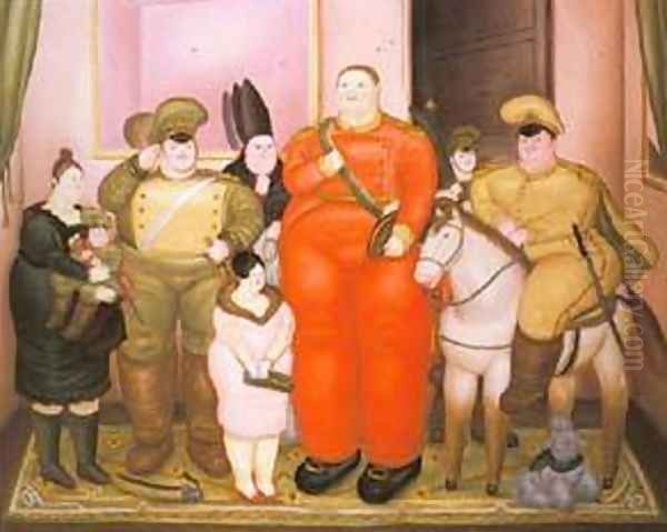 Offcial Portrait of the Military Junta 1971 Oil Painting by Fernando Botero