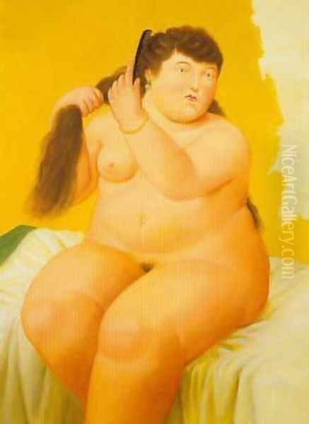 Woman 1996 Oil Painting by Fernando Botero