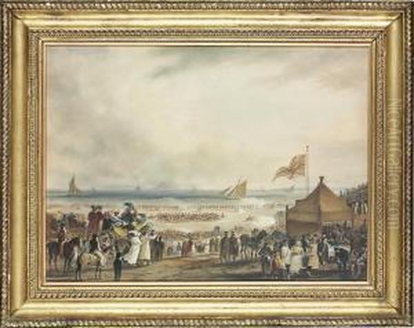 King George Iv At Edinburgh Oil Painting by William Turner Delonde
