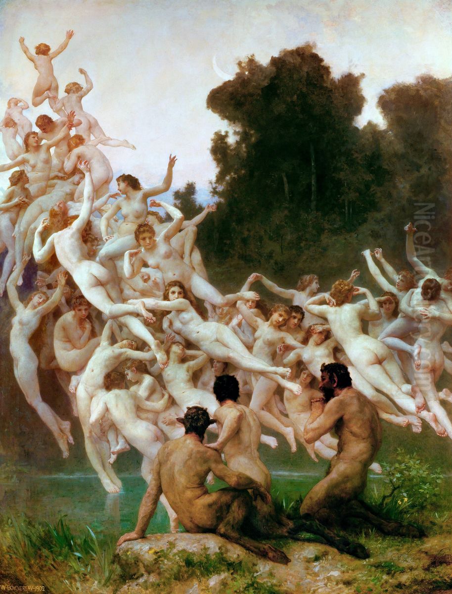 Les Oreades Oil Painting by William-Adolphe Bouguereau
