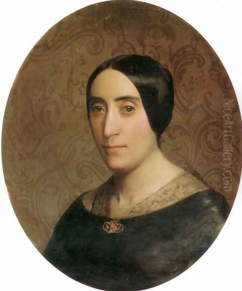 A Portrait of Amelina Dufaud Bouguereau Oil Painting by William-Adolphe Bouguereau