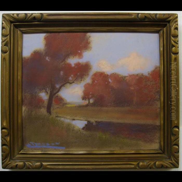 Fall Landscape Oil Painting by Halfred Tygesen