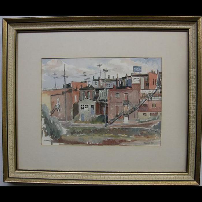 View From The Back (hotel); Sailboats Oil Painting by Halfred Tygesen