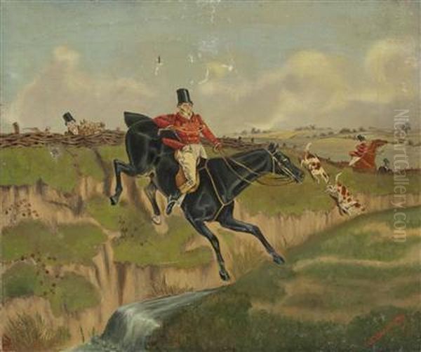 Englische Parforce-jagdszenen Oil Painting by A. Udvarnoky