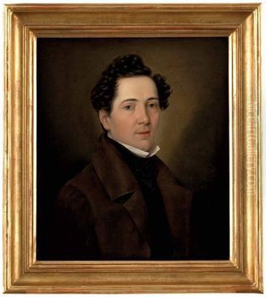 Portrait Eines Jungen Herrn Oil Painting by Adalbert Uetz