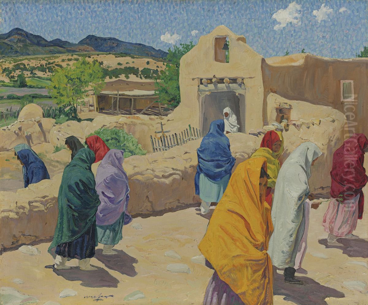 After The Chapel Hour Oil Painting by Walter Ufer