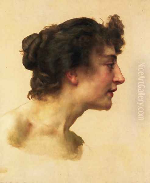 Study of the Head of Elize Brugière Oil Painting by William-Adolphe Bouguereau