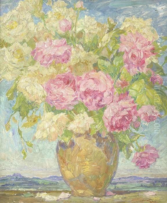 Pfingstrosen Oil Painting by Hans Unger