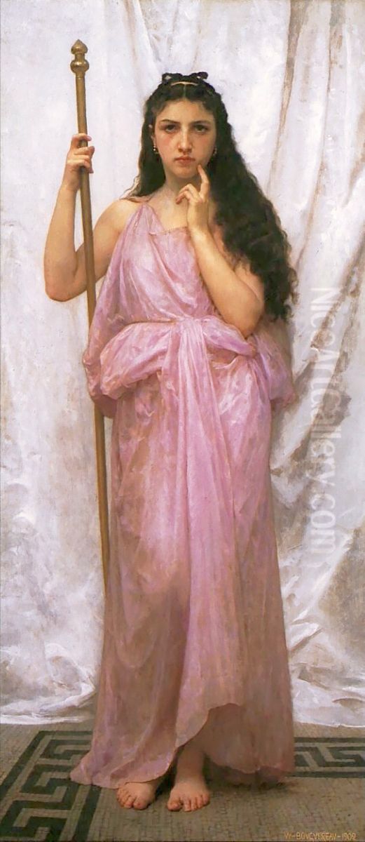 Young Priestess Oil Painting by William-Adolphe Bouguereau