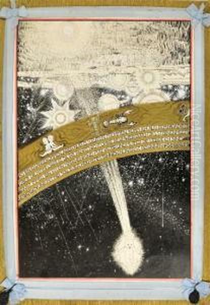 Gratulation Zur Geburt Von Karl Oskar Wagner Oil Painting by Franz Xaver Unterseher