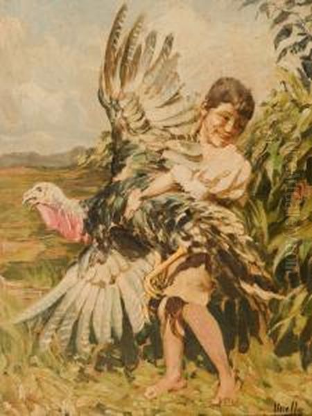 Il Tacchino Oil Painting by Enrico Ursella
