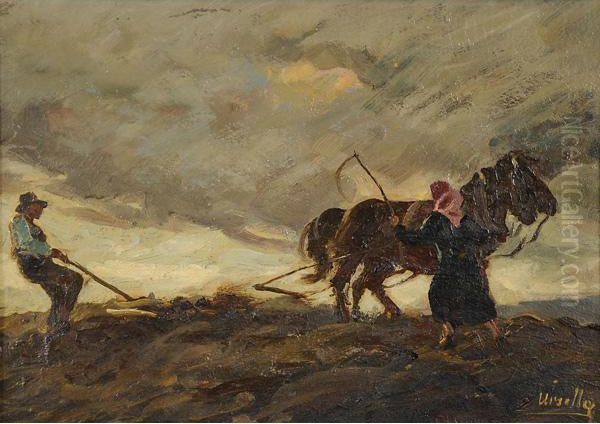 Aratro Oil Painting by Enrico Ursella