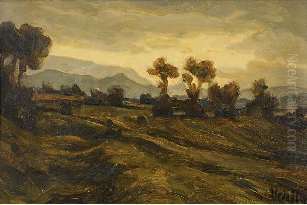 Verso Sera Oil Painting by Enrico Ursella