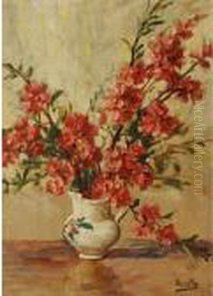 Mazzo Di Fiori Nella Brocca Oil Painting by Enrico Ursella