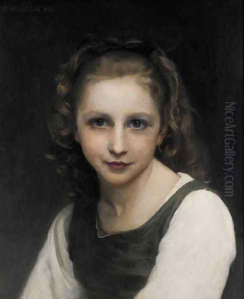 Portrait of a Young Girl 2 Oil Painting by William-Adolphe Bouguereau