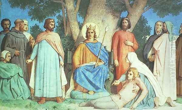 Saint Louis Rendering Justice Oil Painting by William-Adolphe Bouguereau