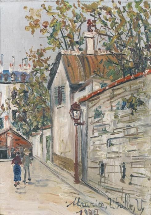Rue Saint Vincent Oil Painting by Maurice Utrillo