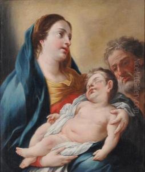 Sacra Famiglia Oil Painting by Domenico Antonio Vaccaro