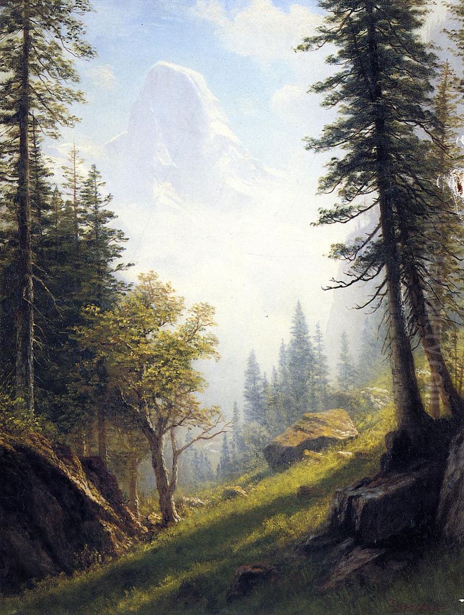 Among The Bernese Alps Oil Painting by Albert Bierstadt