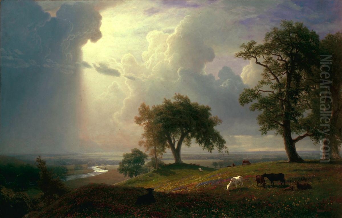 California Spring Oil Painting by Albert Bierstadt