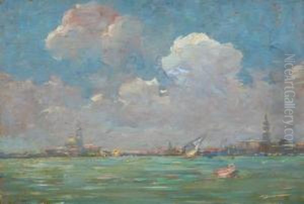 Vue De Venise Oil Painting by Jean-Baptiste Valentinelli