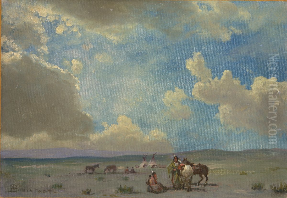 Indian Encampment Oil Painting by Albert Bierstadt