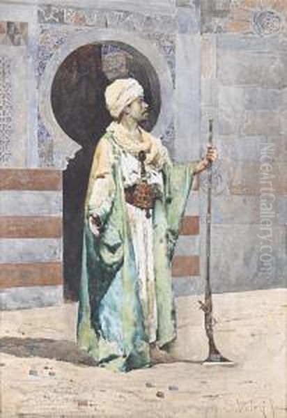 The Guard Oil Painting by Silvestro Valeri