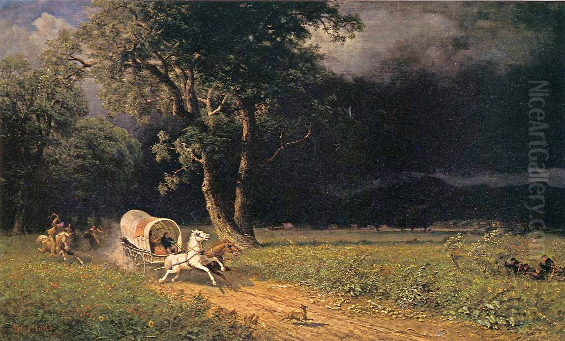 The Ambush Oil Painting by Albert Bierstadt