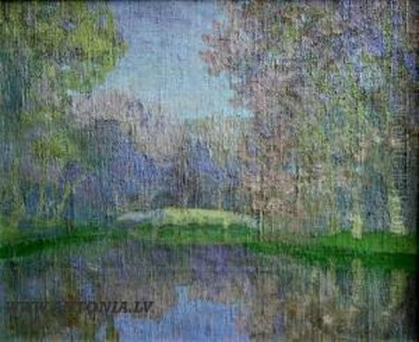 Landscape. Oil Painting by Janis Valters