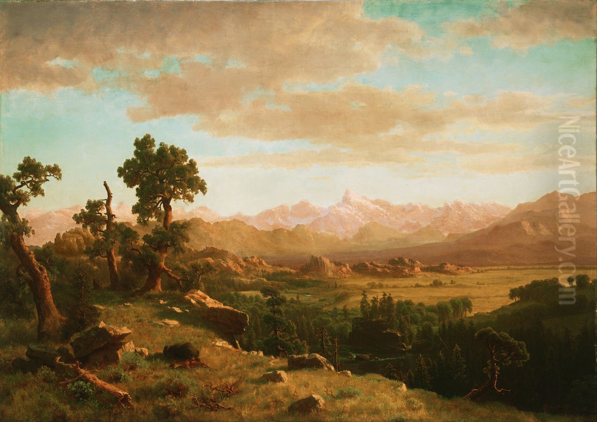 Wind River Country Oil Painting by Albert Bierstadt