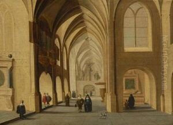 Gotisches Kircheninterieur Oil Painting by Hans Juriaensz. Van Baden