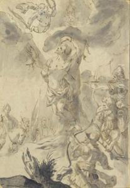 The Martyrdom Of Saint Sebastian Oil Painting by Hendrik van Balen