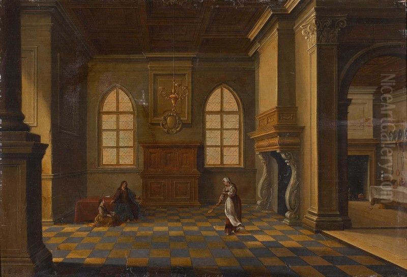 Christ In The House Of Mary And Martha Oil Painting by Bartholomeus Van Bassen
