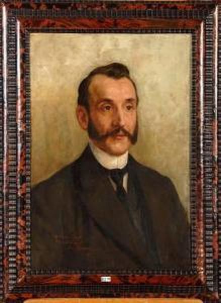 Portrait Du Docteur Tonglet Oil Painting by Jean Van Cleemput